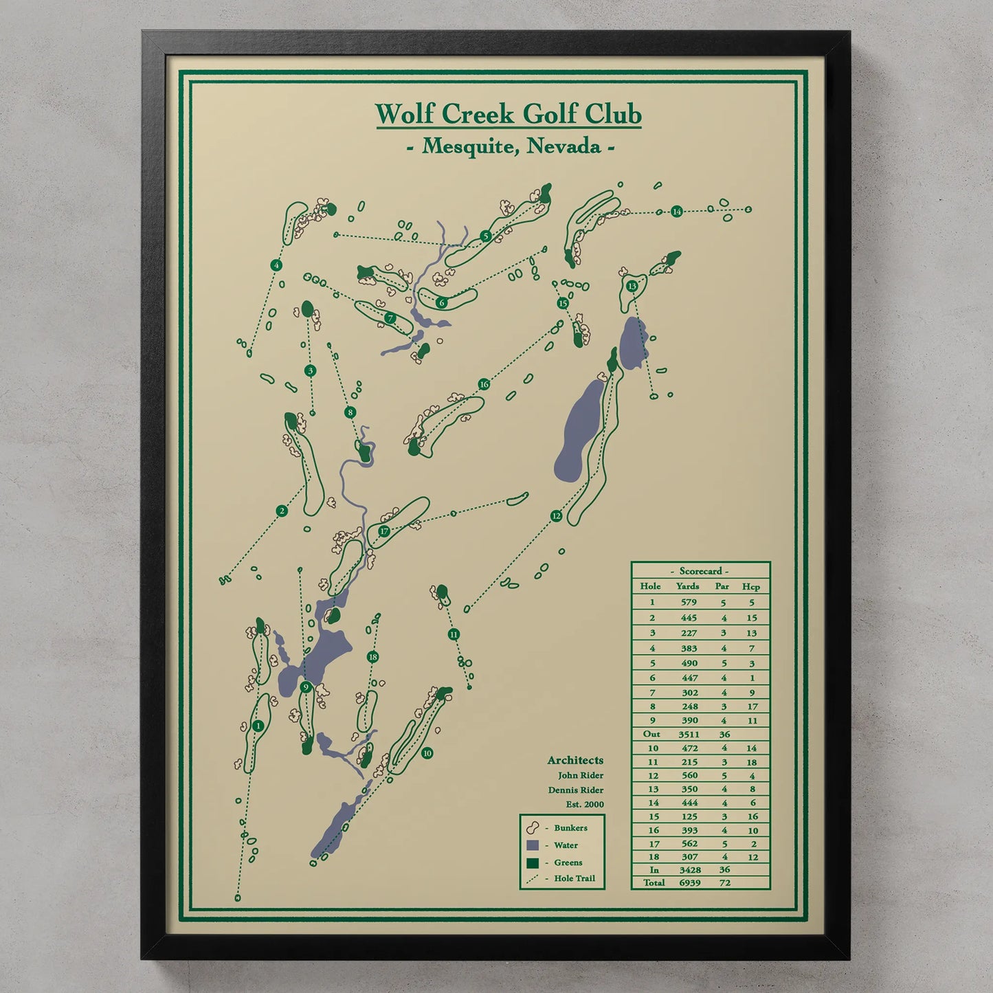 Golf Course Prints - Wolf Creek Golf Club - Mequite, Nevada