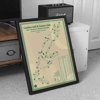 Capilano Golf Map Wall Art Print