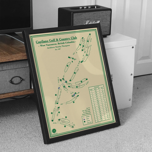 Capilano Golf Map Wall Art Print