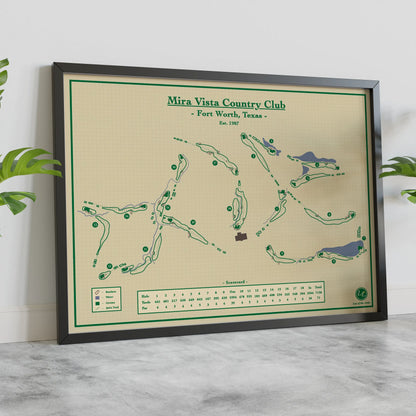Golf Map Blueprint - Mira Vista Country Club
