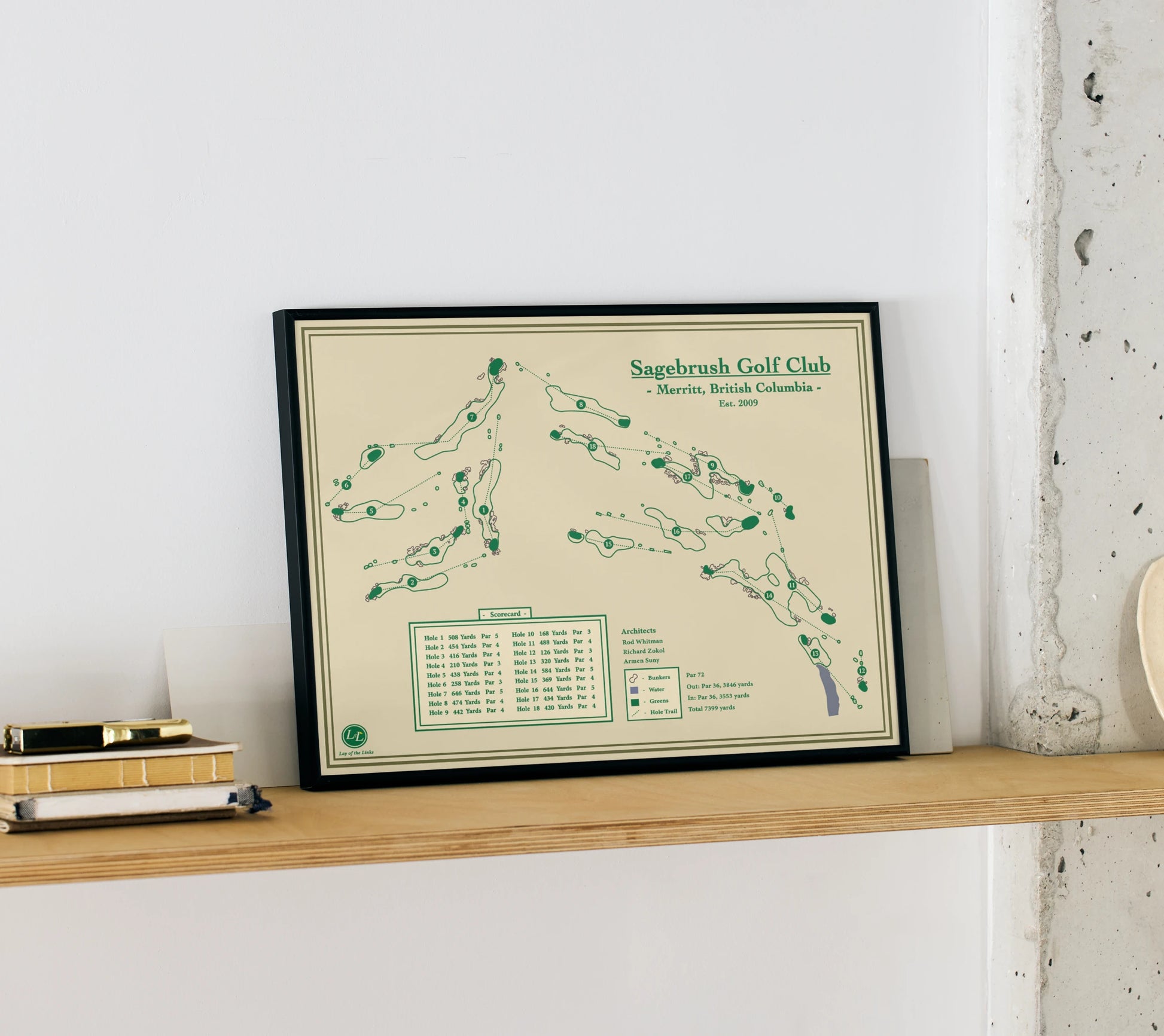 Course Map Blueprint Sagebrush Golf Club designed by Lay of the Links