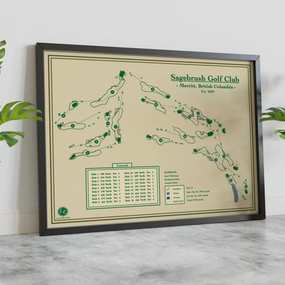 Golf Map Blueprint Sagebrush Golf Club designed by Lay of the Links