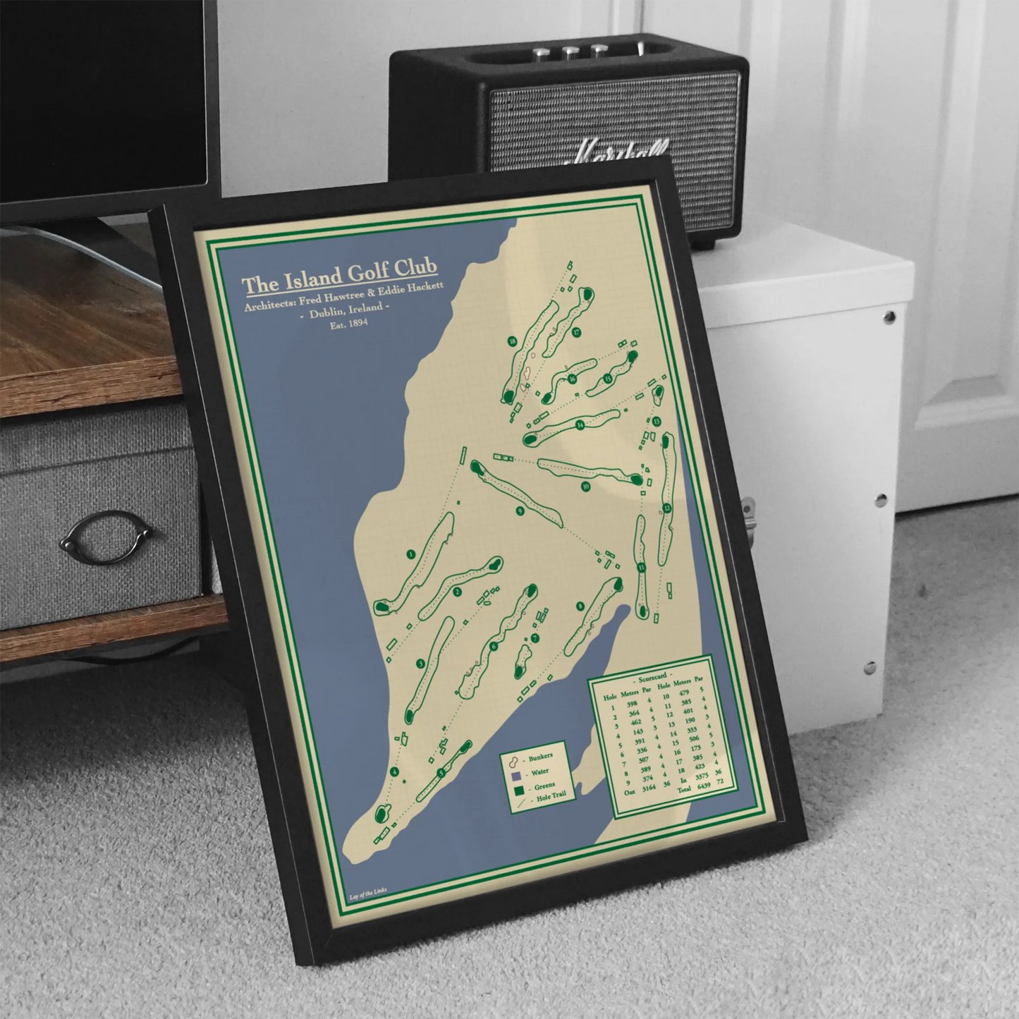 Golf Map Blueprint - The Island Golf Club