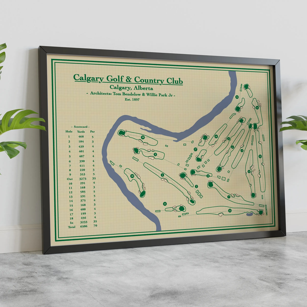 Golf Map Blueprints - Calgary Golf and Country Club