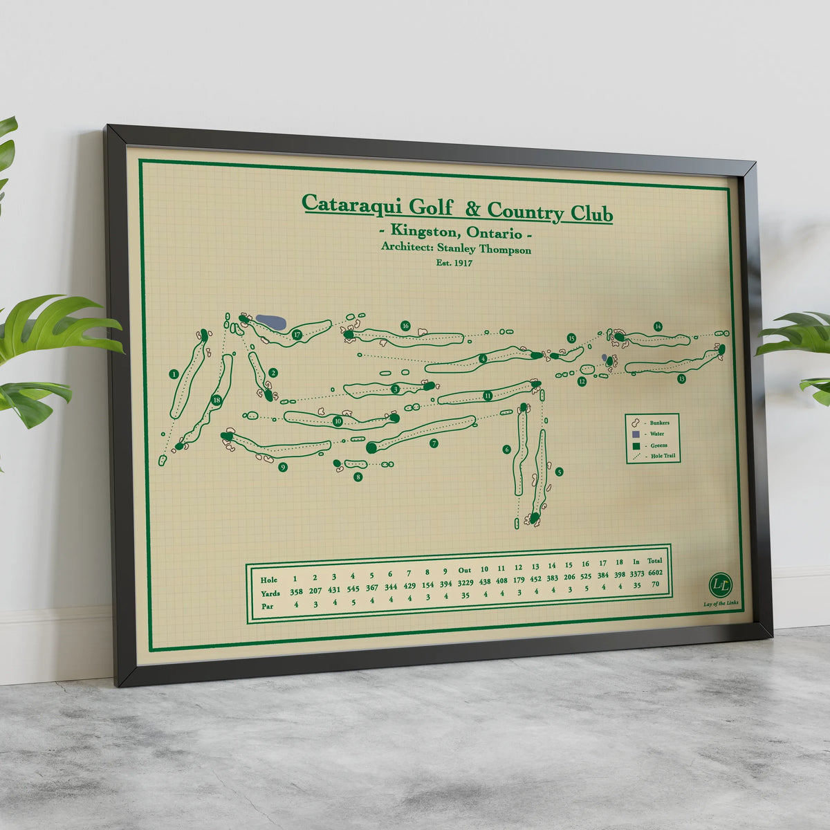 Golf Map Blueprints - Cataraqui Golf Club in Canada