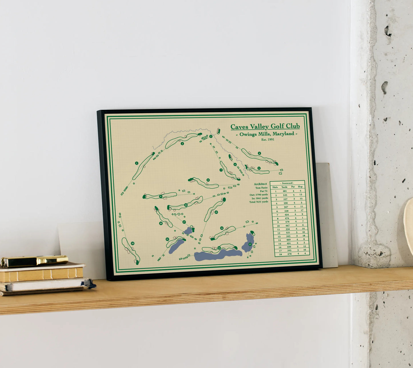 Golf Map Blueprints - Caves Valley Golf Club