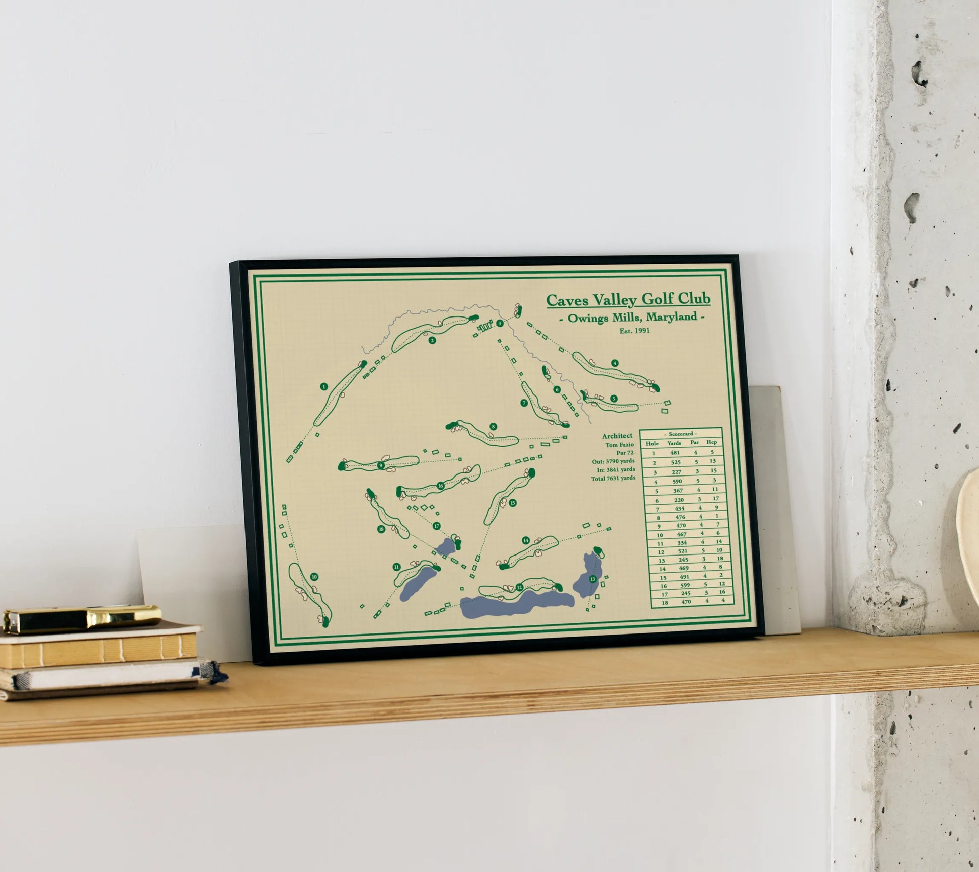 Golf Map Blueprints - Caves Valley Golf Club