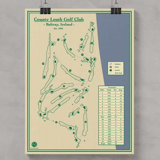 Golf Map Blueprint - County Louth Golf Club
