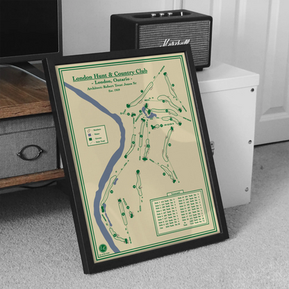 London Hunt and Country Club Course Map Print