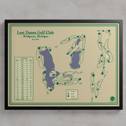 Lost Dunes Golf Club Map Print