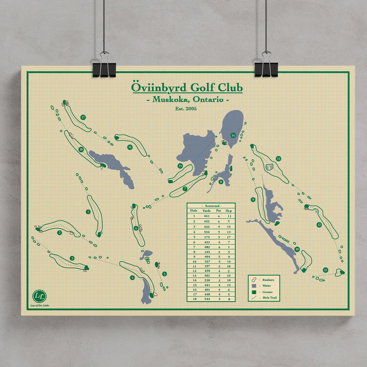Golf Map Blueprints - Oviinbyrd Golf Club
