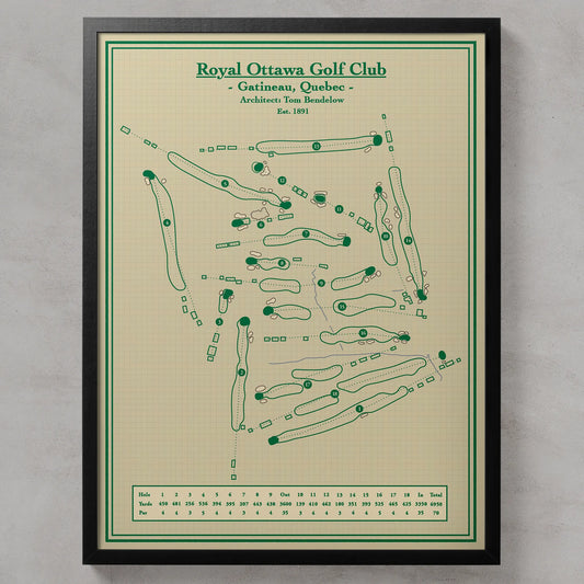 Golf Map Blueprint - Royal Ottawa Golf Club