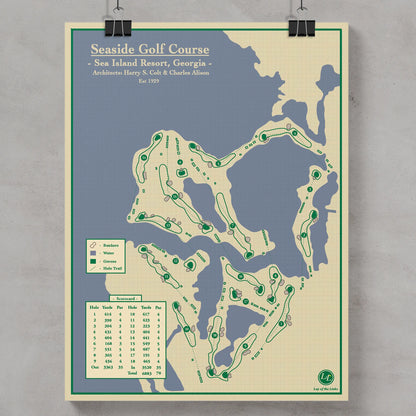 Golf Map Blueprints - Sea Island Resort Seaside Course