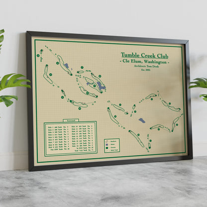 Golf Map Blueprints - Tumble Creek Club in Cle Elum, Washington