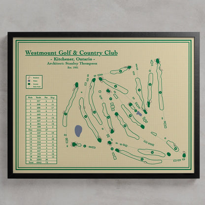 Golf Map Blueprint - Westmount Golf and Country Club