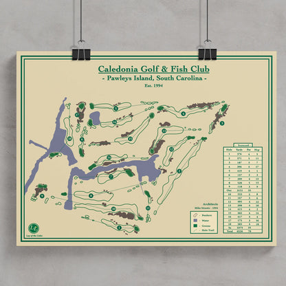 Course Map of Caledonia Golf & Fish Club designed by Lay of the Links