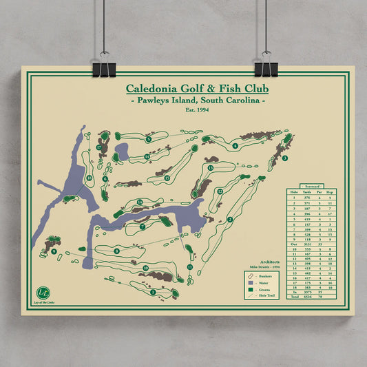 Course Map of Caledonia Golf & Fish Club designed by Lay of the Links