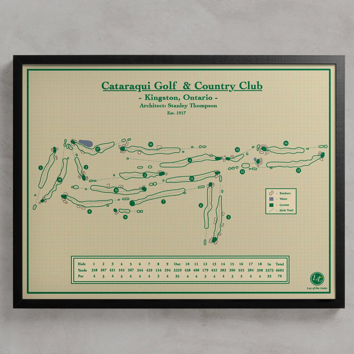 Stanley Thompson Golf Course Art - Cataraqui Golf and Country Club