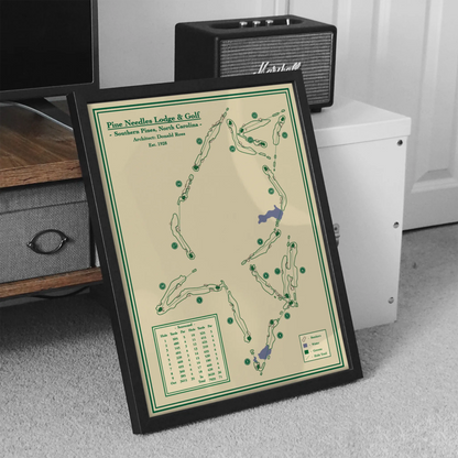 Pine Needles Map Print - Golf Art