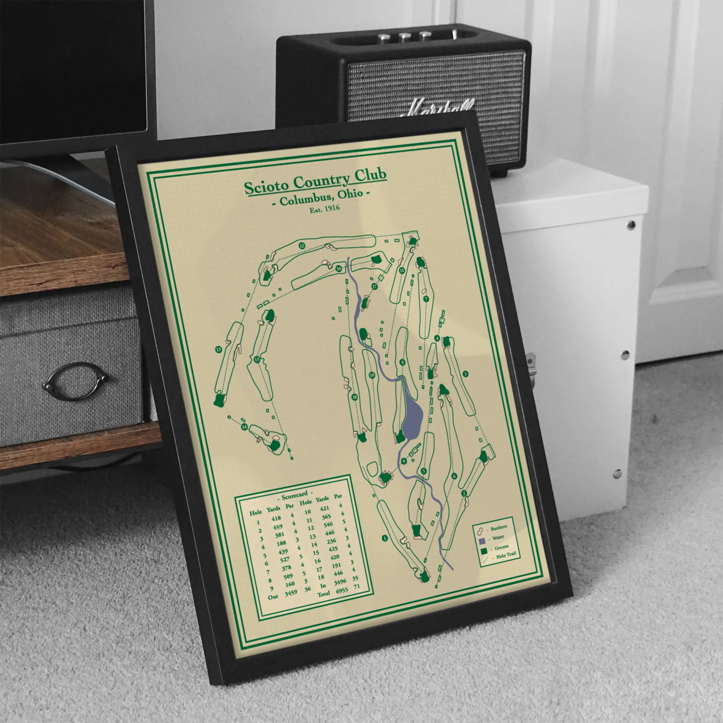 Golf Prints - Scioto Country Club by Lay of the Links