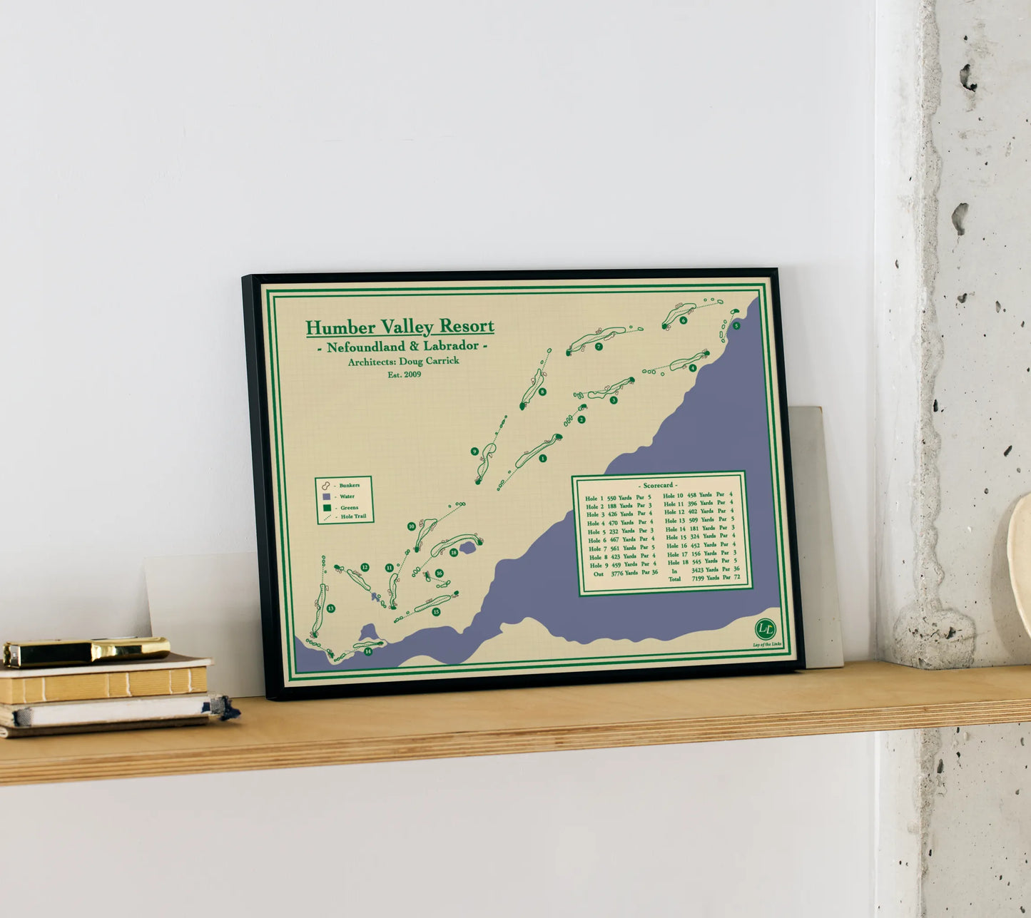 Humber Valley Resort Golf Map Blueprint - Located in Canada