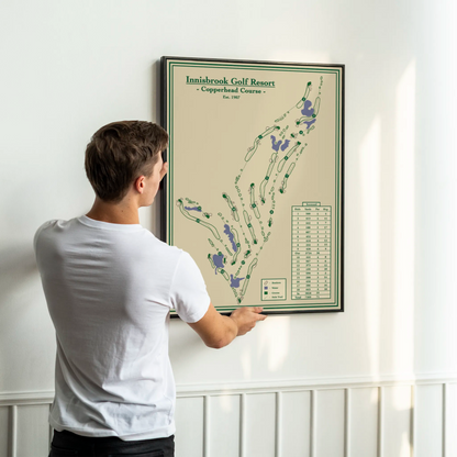Golf Course Blueprint Art - Innisbrook Copperhead Course - Host of Valspar Championship