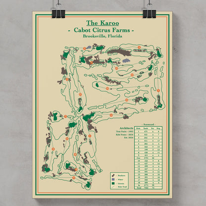 Course Map of Cabot Citrus Farms in Brooksville, Florida, designed by Lay of the Links