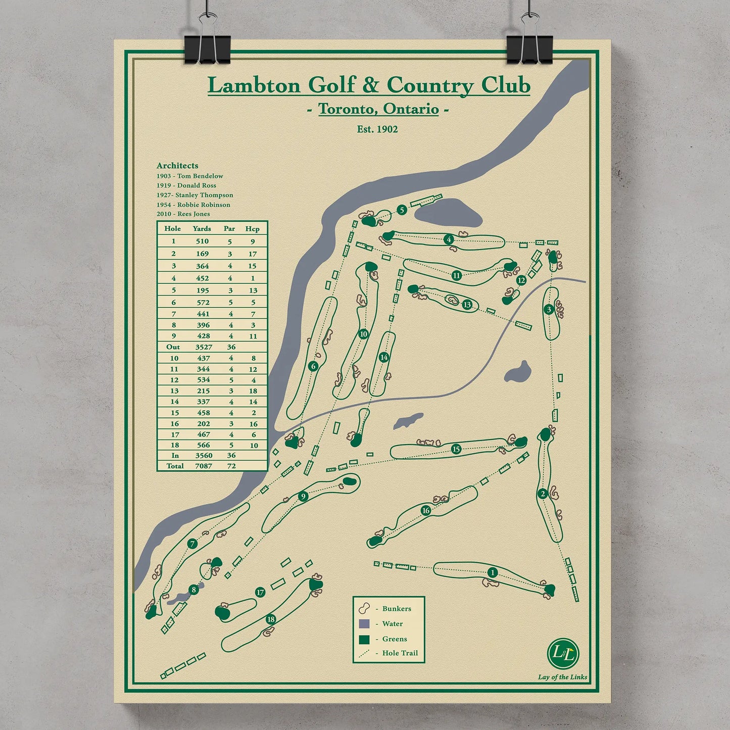 Lambton Golf and Country Club Course Map