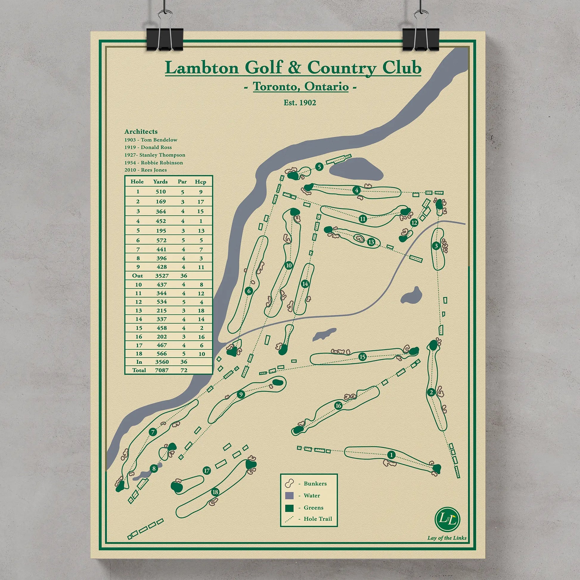 Lambton Golf and Country Club Course Map