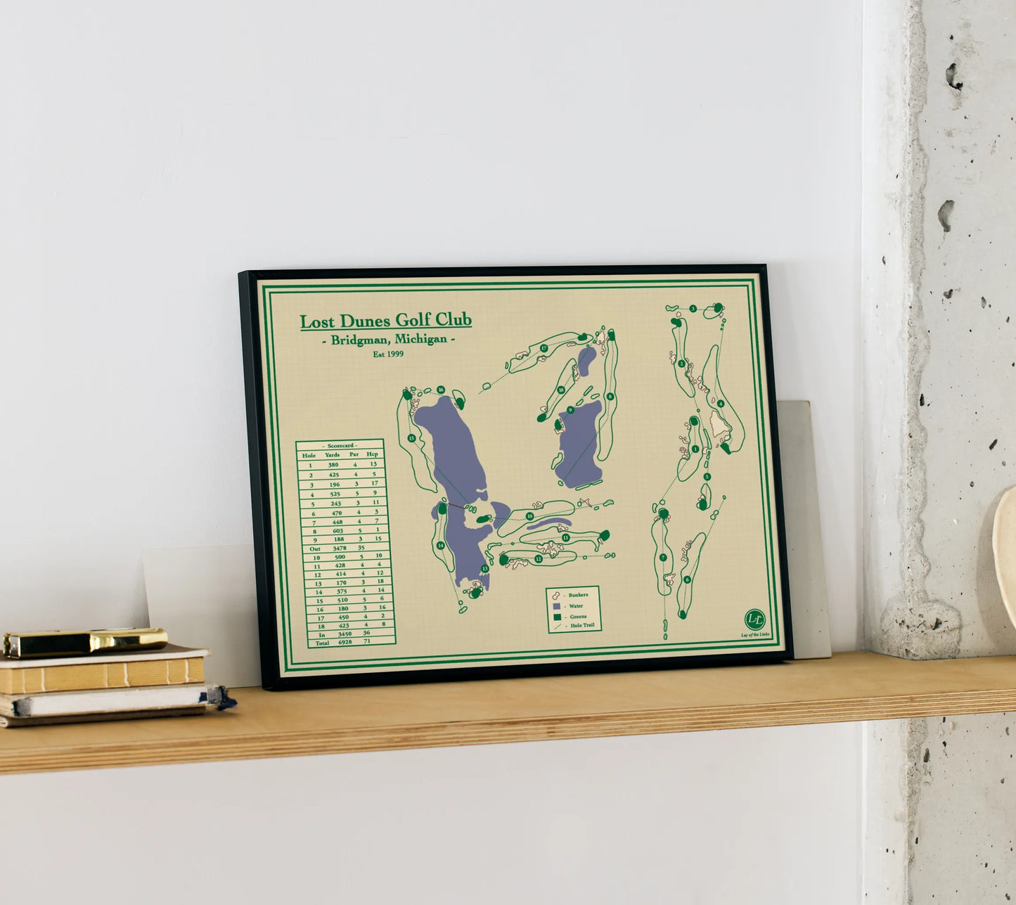 Lost Dunes Golf Course Map Print - Bridgman, Michigan