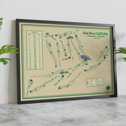Mad River Golf Club - Course Map Blueprint 