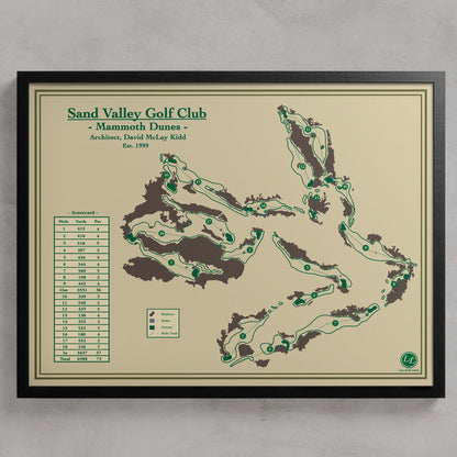 Mammoth Dunes Golf Course Map at Sand Valley