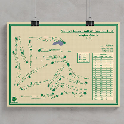 Maple Downs Golf & Country Club Course  Map Print