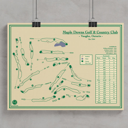 Maple Downs Golf & Country Club Course  Map Print