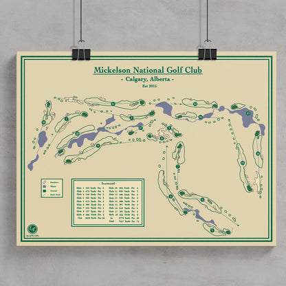 Mickelson National Course Map Print - Calgary, Alberta