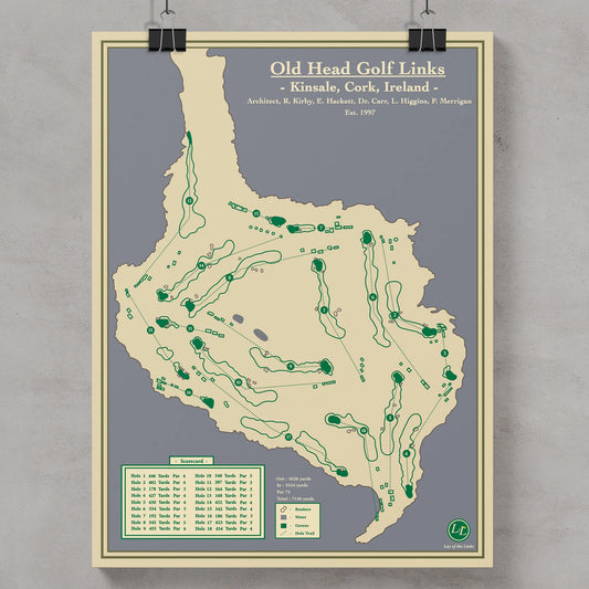 Golf Course Prints - Old Head Golf Links - Designed by Lay of the Links