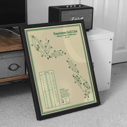 Course Map Blueprint of Pasatiempo Golf Club