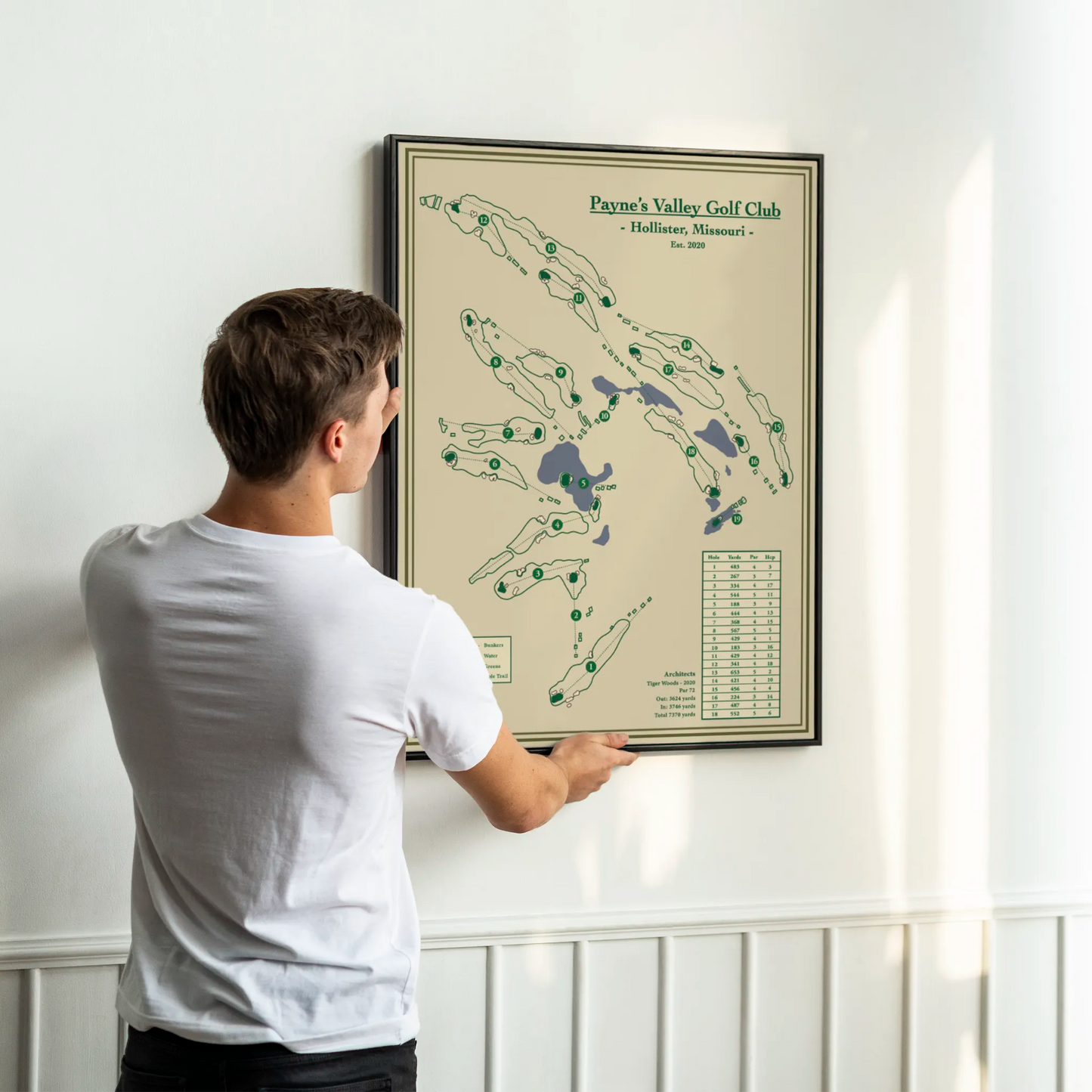 Payne's Valley Course Map Print - World renowned Tiger Woods Designed Course