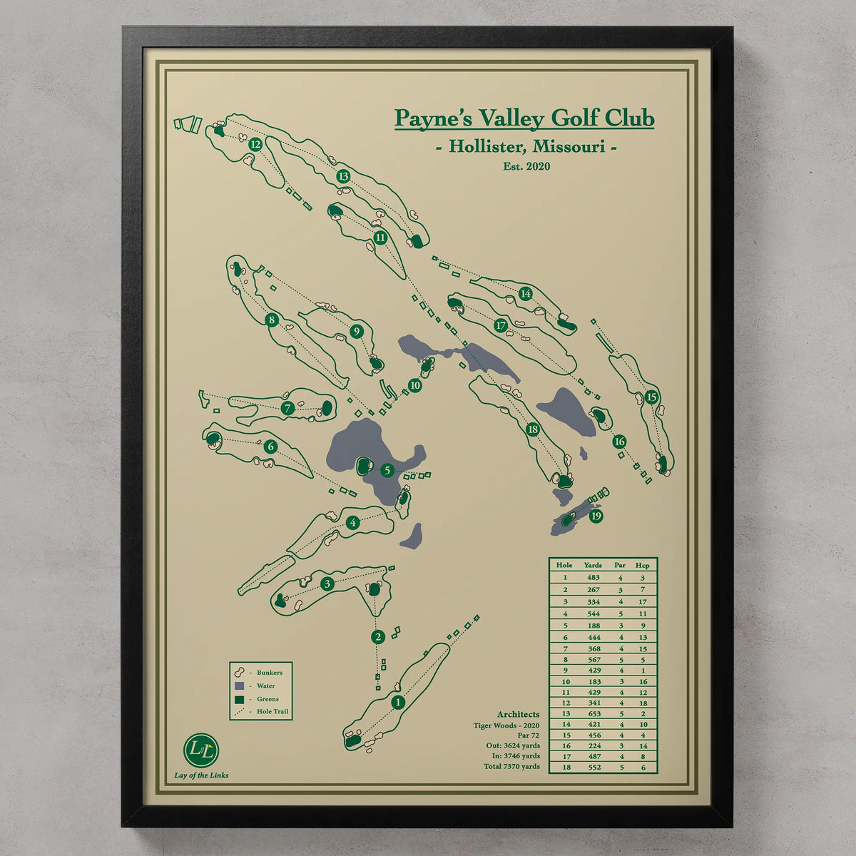 Payne's Valley Course Map | Tiger Woods Design | Big Cedar Lodge – Lay