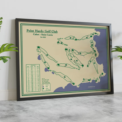 Point Hardy Golf Course Map Print - Saint Lucia