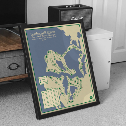Seaside Golf Map Print - Georgia