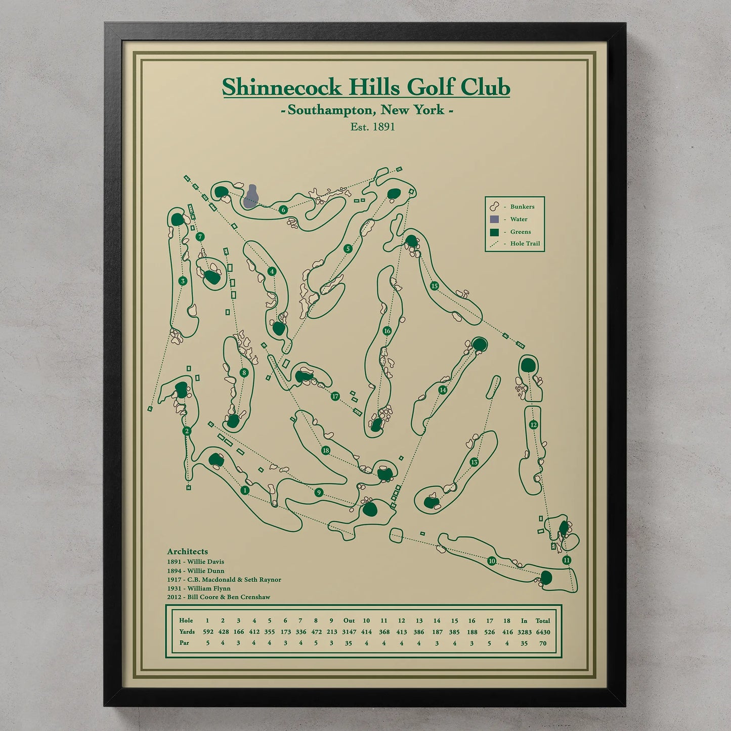 course map of Shinnecock Hills Golf Club