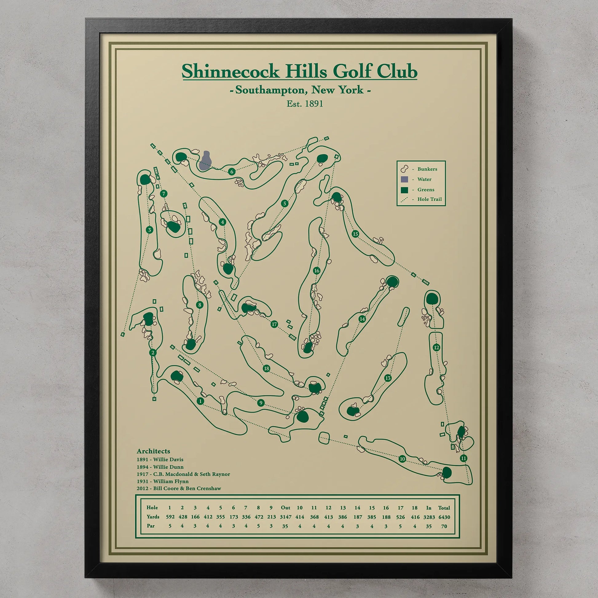 course map of Shinnecock Hills Golf Club