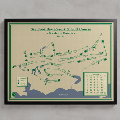 Six Foot Bay Resort and Golf Course Map Print
