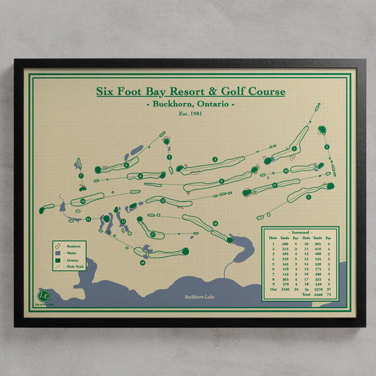 Six Foot Bay Resort and Golf Course Map Print