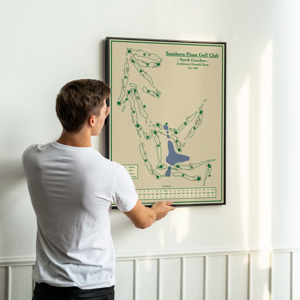 Southern Plains Golf Club - North Carolina - Course Map Print
