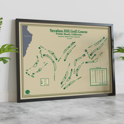 Course Map Blueprint of Spyglass Hill Golf Course