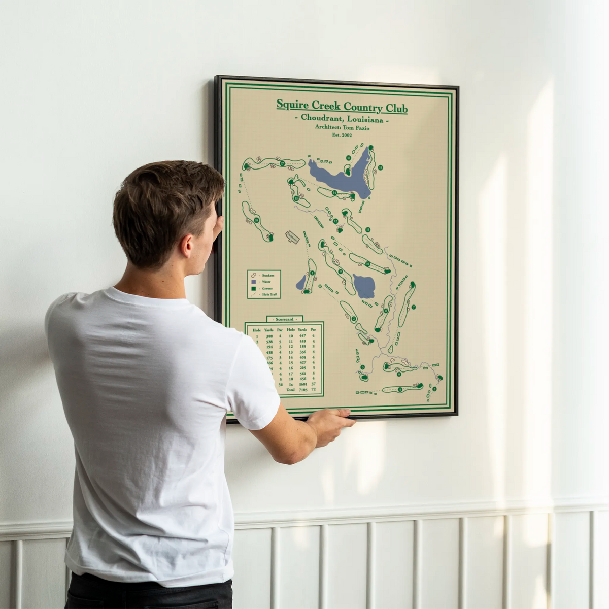 Squire Creek Country Club - Course Map Print 