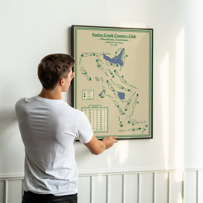 Squire Creek Country Club - Course Map Print 