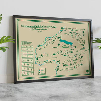 St. Thomas Golf & Country Club Course Map Print